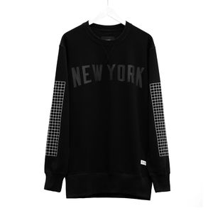 STAMPD BLACK NY GRIDDED CREWNECK